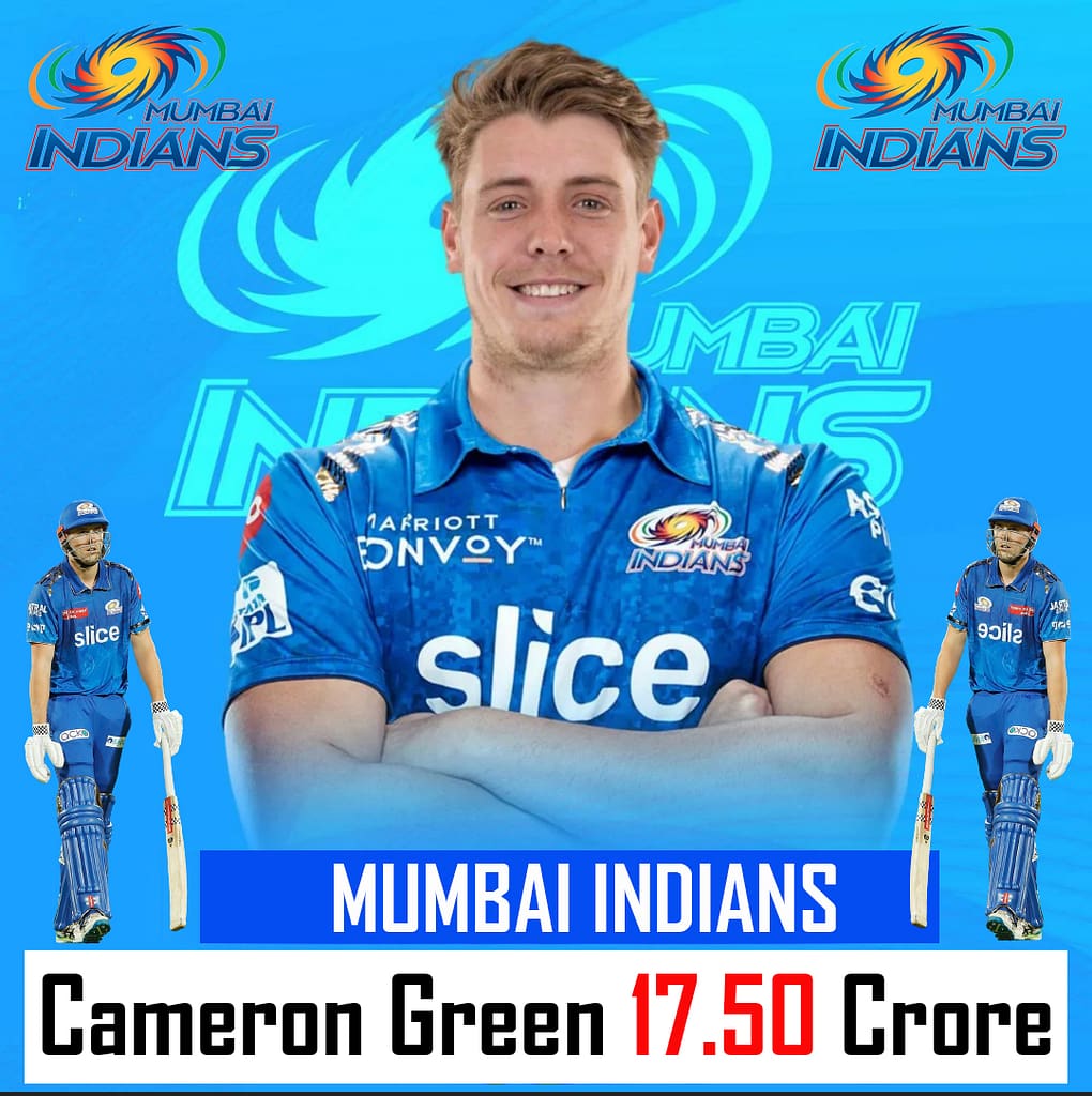 आईपीएल इतिहास के सबसे महँगे खिलाड़ी (Cameron Green 17.50 Crore)