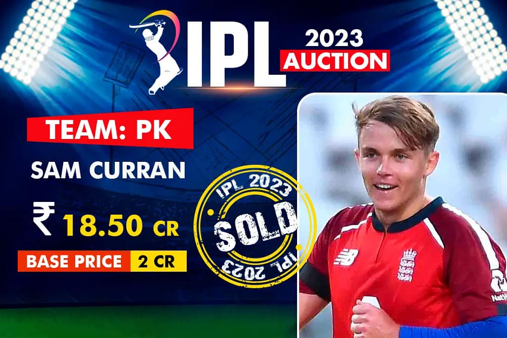 आईपीएल इतिहास के सबसे महँगे खिलाड़ी (Sam Curran 18.50 Crore)