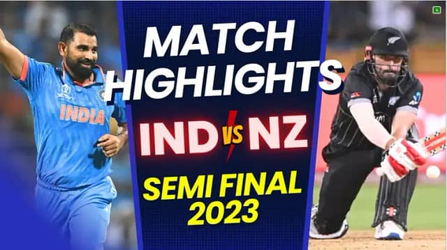 India vs New Zealand Semifinal 2023 Highlights