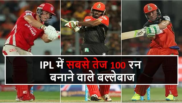 IPL में सबसे तेज 100 रन बनाने वाले बल्लेबाज