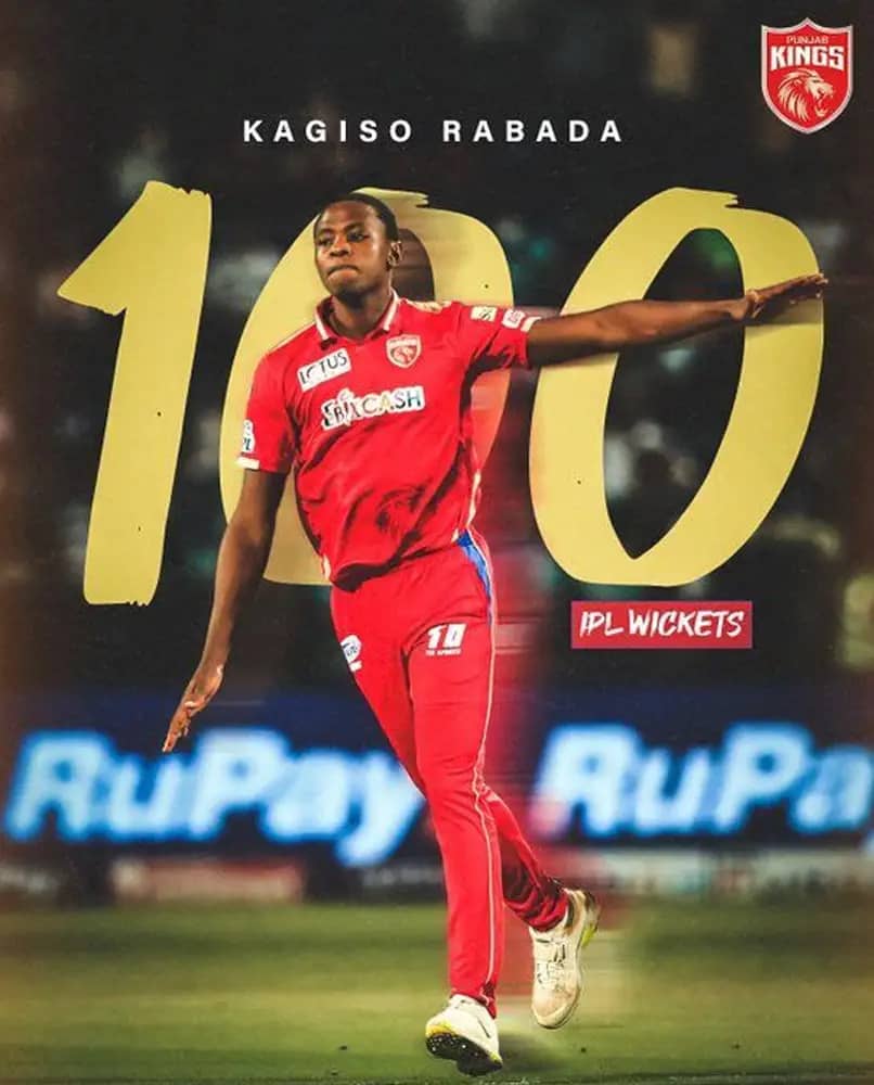 आईपीएल इतिहास में सबसे तेज 100 विकेट लेने वाले गेंदबाज (Kagiso Rabada)